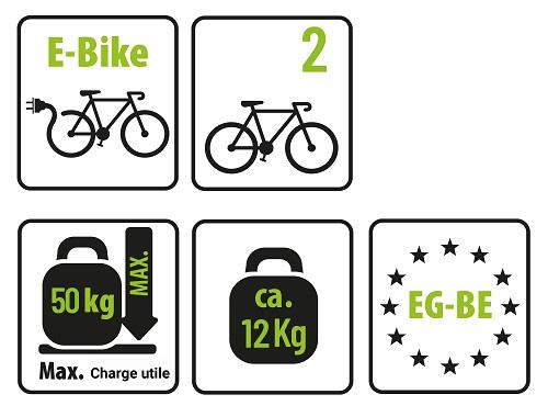 Porte-vélos Crow basic 2 vélos EUFAB