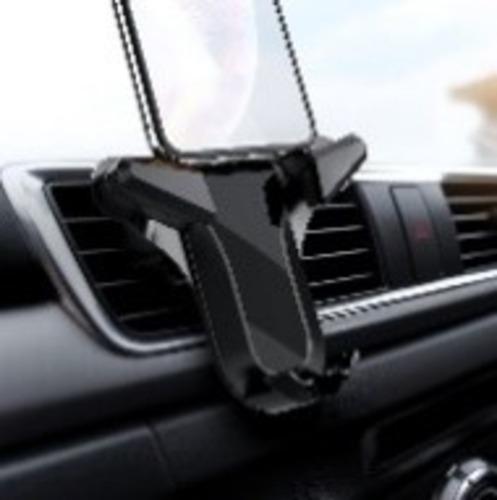 SUPPORT SMARTPHONE FIXATION UNE MAIN GRILLE AERATION  TAILLE MAXI 8,3 CM RDI NOIR