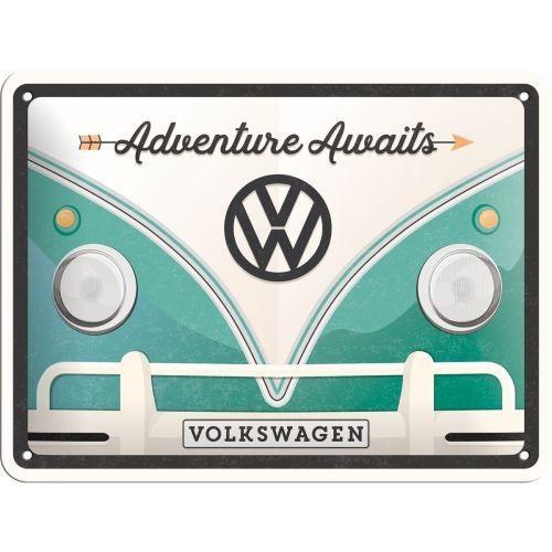 Tin Sign  15Cm X 20Cm NOSTALGIC ART Vw Bulli Adventure