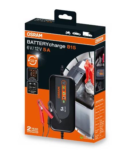 Chargeur de batterie auto 5A OEBCS815 OSRAM