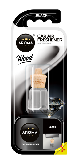 Désodorisant AROMA CAR wood mini black 4.5ml