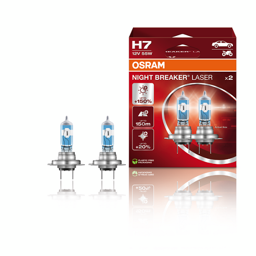 2 Ampoules OSRAM H7 Night Breaker Laser  12V Db