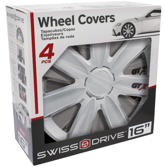 JEU D'ENJOLIVEURS 16'' CARBON SILVER SWISSDRIVE