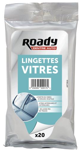 Lingettes vitres roady x20 Lingettes vitres roady x20