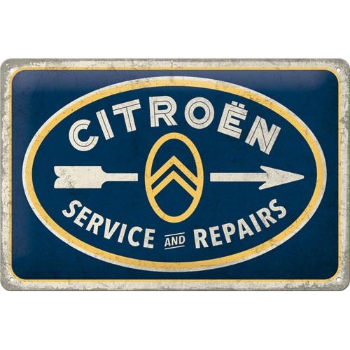Tin Sign 20X30 NOSTALGIC ART Cm Citroen-Service & Repairs