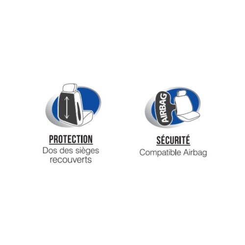 Housses de sièges CUSTOMAGIC Montevideo spécial utilitaire Gris Taille 6