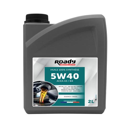 Huile moteur ROADY 5W40 Essence et  Diesel 2L